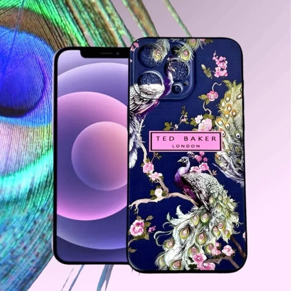 Ted Baker London Peacock Design Phone Case - Blue. Excellent condition